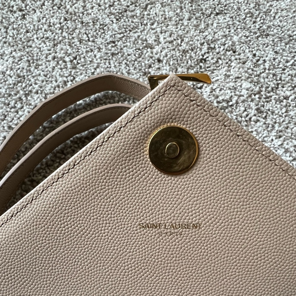 YSL Monogram Envelope Satchel Matelasse Chevron - Picture 3 of 7